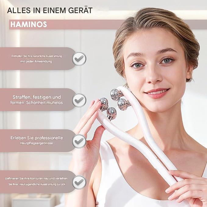 3D-Gesichtsstraffung und -konturierung mit Mikrostrom-Schönheitsmassagegerät