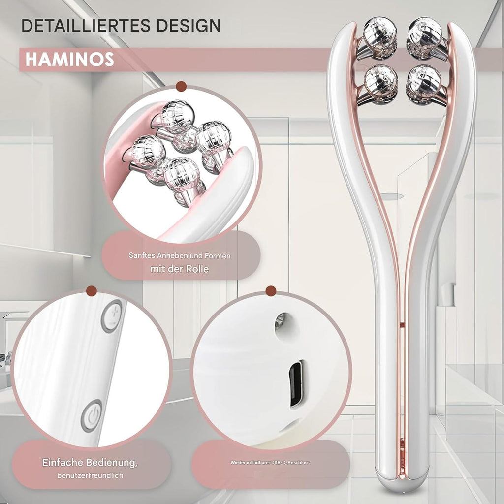 3D-Gesichtsstraffung und -konturierung mit Mikrostrom-Schönheitsmassagegerät