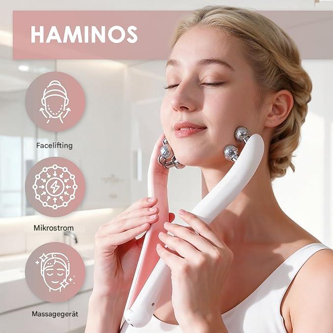 3D-Gesichtsstraffung und -konturierung mit Mikrostrom-Schönheitsmassagegerät