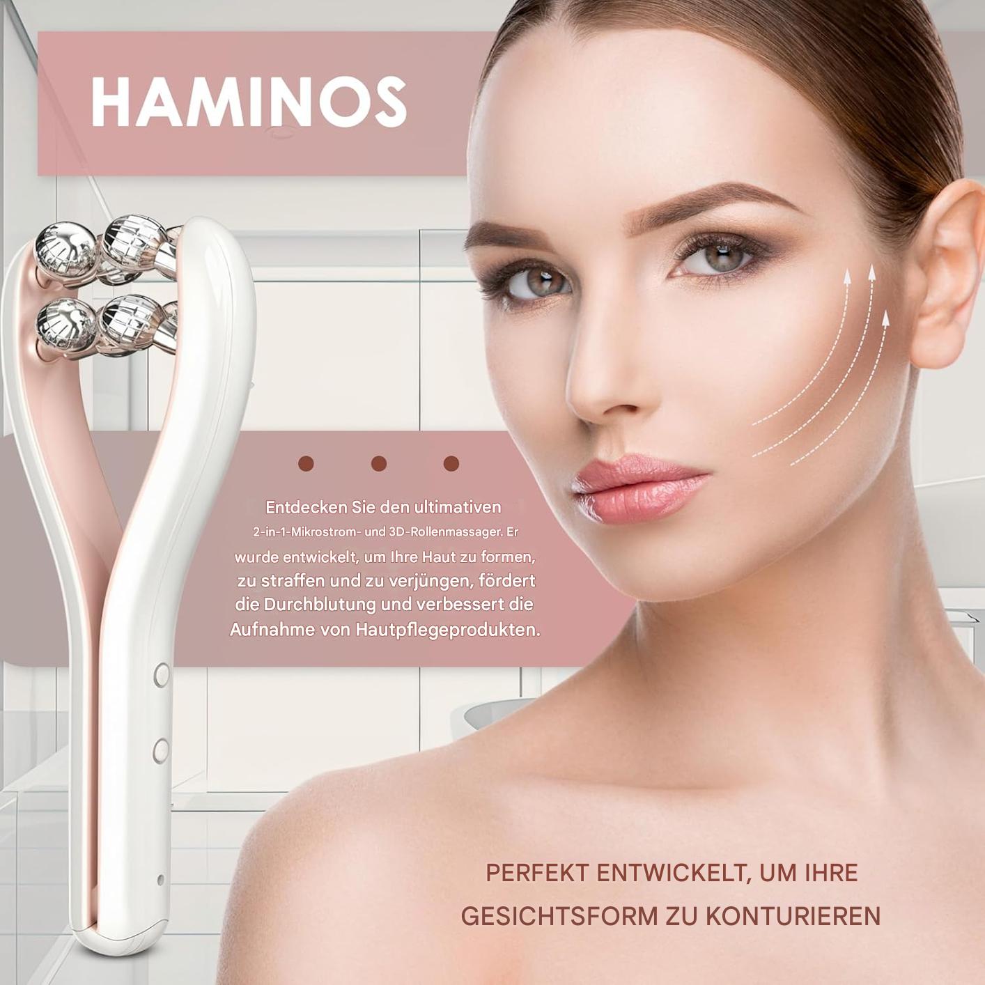 3D-Gesichtsstraffung und -konturierung mit Mikrostrom-Schönheitsmassagegerät